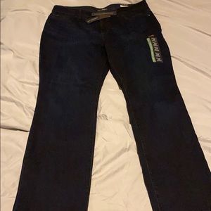 NWT dark wash flex motion straight leg Lee jeans
